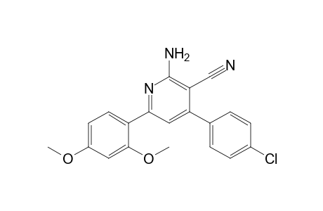 2-Amino-4-(4-chlorophenyl)-6-(2,4-dimethoxyphenyl)nicotinonitrile