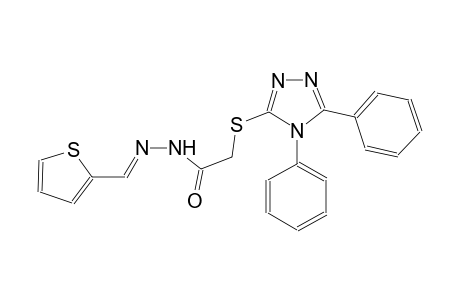 2-[(4,5-diphenyl-4H-1,2,4-triazol-3-yl)sulfanyl]-N'-[(E)-2-thienylmethylidene]acetohydrazide