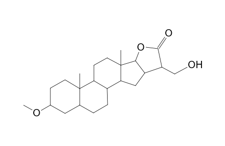(5.beta.,14.beta.)-3-Methoxyandrostano[17,16-b]furan, 5'-oxo-4'-hydroxymethyl-