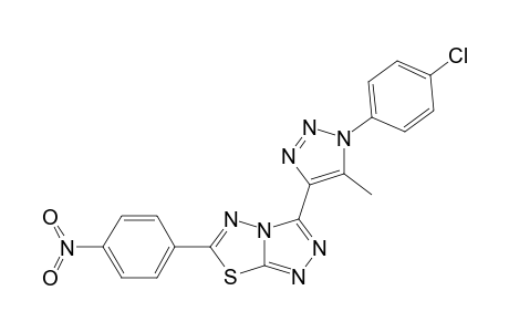 6-(4-NITROPHENYL)-3-(1-PARA-CHLOROPHENYL-5-METHYL-1,2,3-TRIAZOL-4-YL)-S-TRIAZOLO-[3,4-B]-1,3,4-THIADIAZOLE