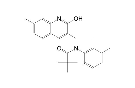 N-(2,3-dimethylphenyl)-N-[(2-hydroxy-7-methyl-3-quinolinyl)methyl]-2,2-dimethylpropanamide
