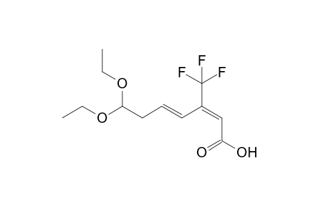 (2E,4E)-3-(Trifluoromethyl)-7,7-diethoxyhepta-2,4-dienoic Acid