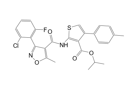 isopropyl 2-({[3-(2-chloro-6-fluorophenyl)-5-methyl-4-isoxazolyl]carbonyl}amino)-4-(4-methylphenyl)-3-thiophenecarboxylate