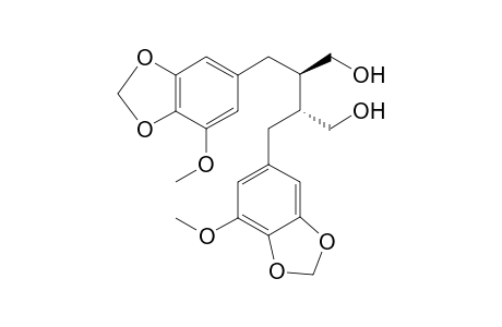 (2R,3R)-2,3-bis-(5"-Methoxy-3",4"-methylenedioxybenzyl)-butane-1,4-diol