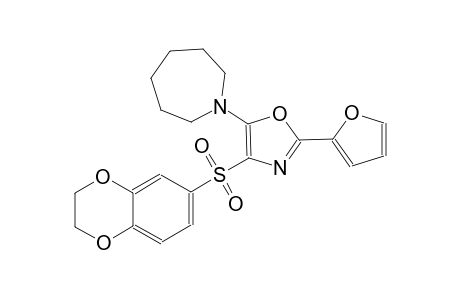 1H-azepine, 1-[4-[(2,3-dihydro-1,4-benzodioxin-6-yl)sulfonyl]-2-(2-furanyl)-5-oxazolyl]hexahydro-