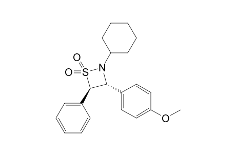(3R,4R)-2-cyclohexyl-3-(4-methoxyphenyl)-4-phenyl-1,2-thiazetidine 1,1-dioxide