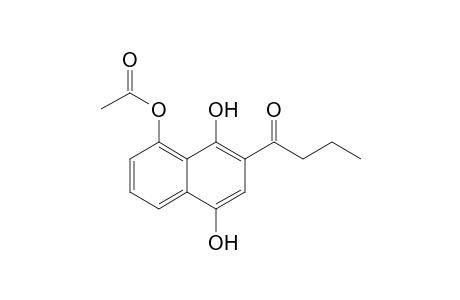 (7-butanoyl-5,8-dihydroxy-1-naphthyl) acetate