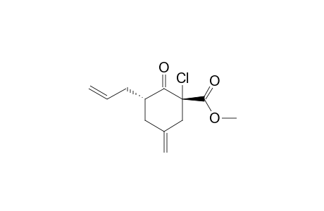 (1R,3S)-3-allyl-1-chloro-2-keto-5-methylene-cyclohexane-1-carboxylic acid methyl ester