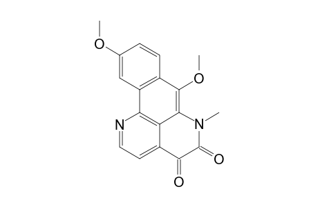 HADRANTHINE-A;7,10-DIMETHOXY-6-METHYL-4,5-DIHYDRONAPHTHOL-[1,2,3-IJ]-[2,7]-NAPHTHYRIDINE-4,5-(6H)-DIONE