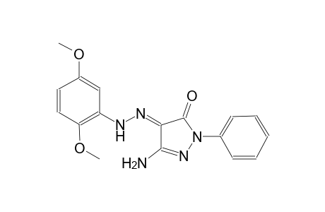 (4E)-3-amino-1-phenyl-1H-pyrazole-4,5-dione 4-[(2,5-dimethoxyphenyl)hydrazone]