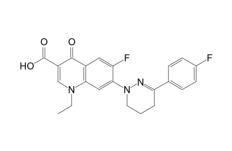 1-ethyl-6-fluoranyl-7-[6-(4-fluorophenyl)-4,5-dihydro-3H-pyridazin-2-yl]-4-oxidanylidene-quinoline-3-carboxylic acid