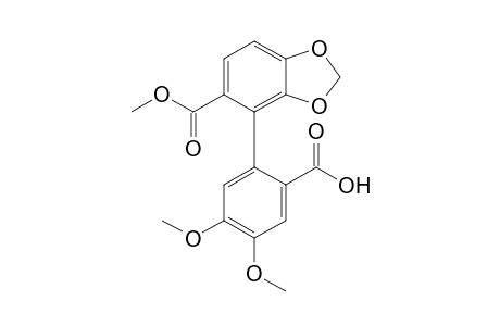 4,5-Dimethoxy-2'-methoxycarbonyl-5',6'-methylenedioxybiphenyl-2-carboxylic acid