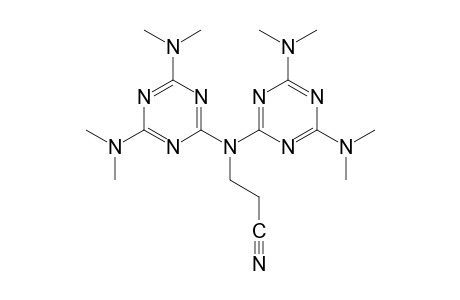 3-{N,N-bis[4,6-bis(N,N-dimethylamino)]-s-triazin-2-yl}-aminopropionitrile