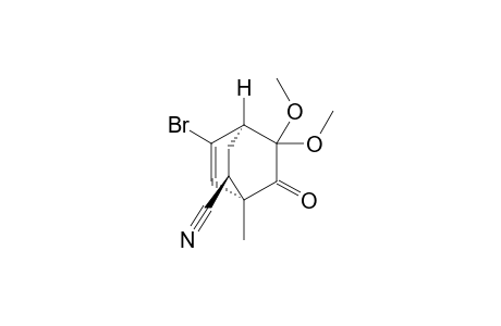(1S*,2S*,4R*)-5-Bromo-8,8-dimethoxy-1-methyl-7-oxobicyclo[2.2.2]oct-5-ene-2-yl cyanide