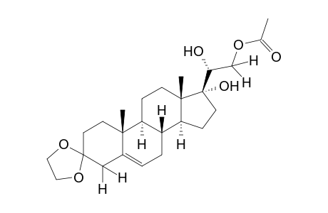 17,20β,21-trihydroxypregn-5-en-3-one, cyclic ethylene acetal, 21-acetate