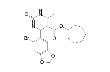 cycloheptyl 4-(6-bromo-1,3-benzodioxol-5-yl)-6-methyl-2-oxo-1,2,3,4-tetrahydro-5-pyrimidinecarboxylate