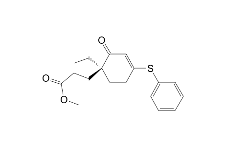 3-[(1R)-1-ethyl-2-keto-4-(phenylthio)cyclohex-3-en-1-yl]propionic acid methyl ester
