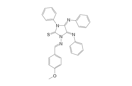 1-(4-METHOXYBENZYLIDENAMINO)-2-THIOXO-3-PHENYL-4,5-BIS-IMIDAZOLIDINE