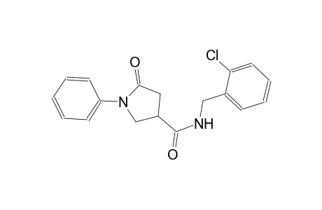 3-pyrrolidinecarboxamide, N-[(2-chlorophenyl)methyl]-5-oxo-1-phenyl-