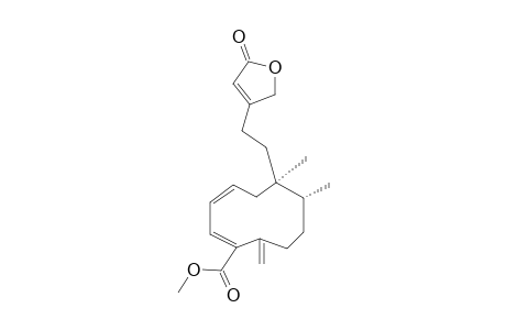 (1E,3Z,6R,7R)-6-[2-(5-keto-2H-furan-3-yl)ethyl]-6,7-dimethyl-10-methylene-cyclodeca-1,3-diene-1-carboxylic acid methyl ester