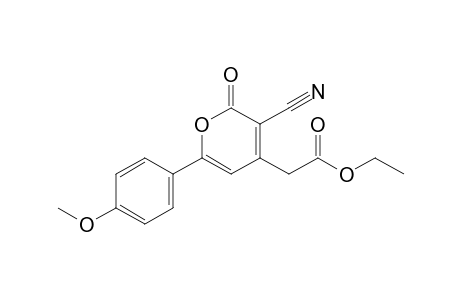 Ethyl 3-cyano-2-oxo-6-(4-methoxyphenyl)-2H-pyran-4-ylacetate