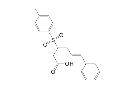 (E)-3-(4-methylphenyl)sulfonyl-6-phenyl-5-hexenoic acid