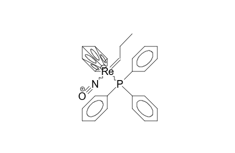 Cyclopentadienyl-nitrosyl-propylidene-triphenylphosphino rhenium cation