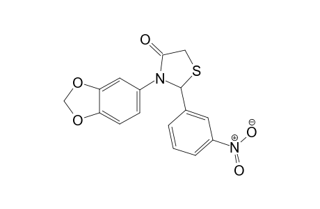 3-(Benzo[d][1,3]dioxol-5-yl)-2-(3-nitrophenyl)thiazolidin-4-one