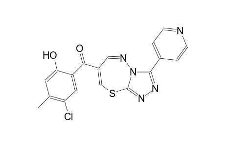 (5-chloro-2-hydroxy-4-methylphenyl)[3-(4-pyridinyl)[1,2,4]triazolo[3,4-b][1,3,4]thiadiazepin-7-yl]methanone