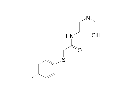 N-[2-(DIMETHYLAMINO)ETHYL]-2-(p-TOLYLTHIO)ACETAMIDE, MONOHYDROCHLORIDE