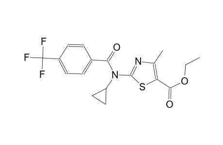 ethyl 2-{cyclopropyl[4-(trifluoromethyl)benzoyl]amino}-4-methyl-1,3-thiazole-5-carboxylate
