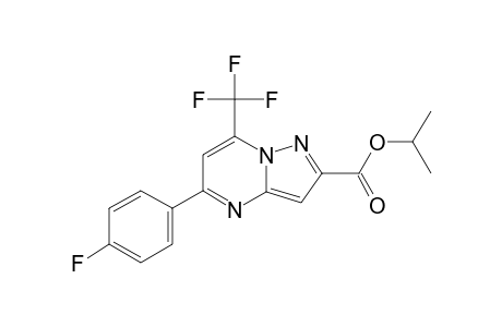 5-(4-fluorophenyl)-7-(trifluoromethyl)-2-pyrazolo[1,5-a]pyrimidinecarboxylic acid propan-2-yl ester