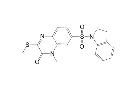 2(1H)-Quinoxalinone, 7-[(2,3-dihydro-1H-indol-1-yl)sulfonyl]-1-methyl-3-(methylthio)-