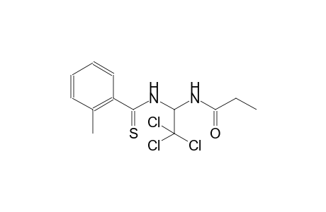 N-{2,2,2-trichloro-1-[(2-methylbenzothioyl)amino]ethyl}propanamide