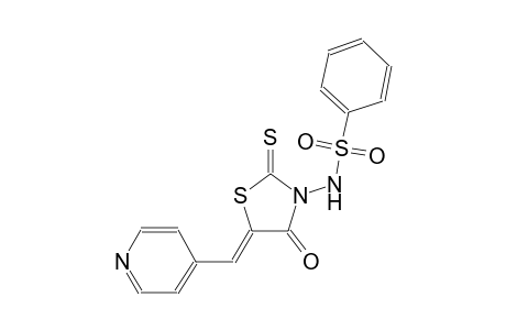 N-[(5Z)-4-oxo-5-(4-pyridinylmethylene)-2-thioxo-1,3-thiazolidin-3-yl]benzenesulfonamide