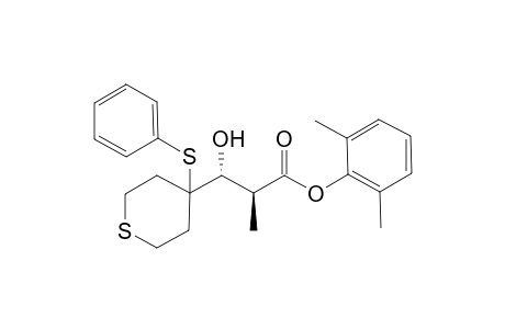 (2,6-dimethylphenyl) (2S,3R)-2-methyl-3-oxidanyl-3-(4-phenylsulfanylthian-4-yl)propanoate