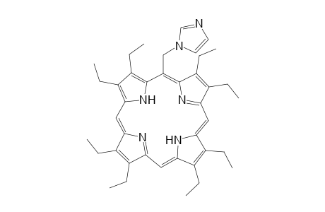 21H,23H-Porphine, 2,3,7,8,12,13,17,18-octaethyl-5-(1H-imidazol-1-ylmethyl)-