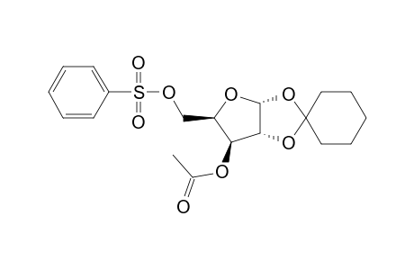 (3'aR,5'R,6'S,6'aR)-5'-{[(benzenesulfonyl)oxy]methyl}-tetrahydrospiro[cyclohexane-1,2'-furo[2,3-d][1,3]dioxole]-6'-yl acetate