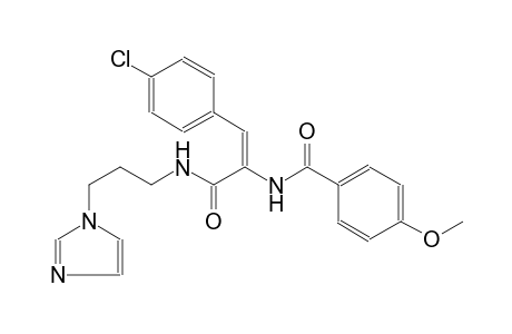 N-[(E)-2-(4-chlorophenyl)-1-({[3-(1H-imidazol-1-yl)propyl]amino}carbonyl)ethenyl]-4-methoxybenzamide