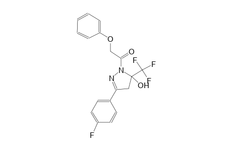 3-(4-fluorophenyl)-1-(phenoxyacetyl)-5-(trifluoromethyl)-4,5-dihydro-1H-pyrazol-5-ol