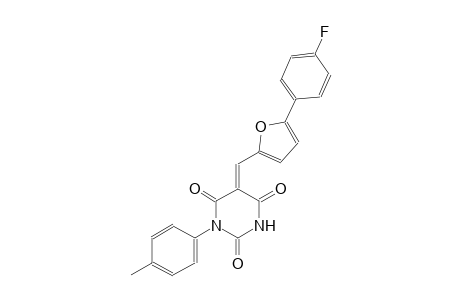 (5E)-5-{[5-(4-fluorophenyl)-2-furyl]methylene}-1-(4-methylphenyl)-2,4,6(1H,3H,5H)-pyrimidinetrione