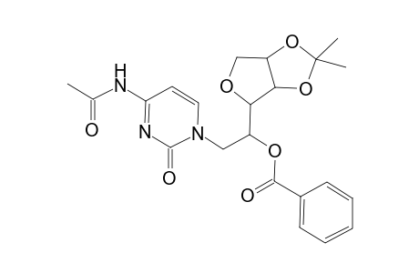 D-Glucitol, 1-[4-(acetylamino)-2-oxo-1(2H)-pyrimidinyl]-3,6-anhydro-1-deoxy-4,5-O -(1-methylethylidene)-, 2-benzoate