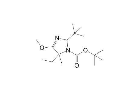 t-Butyl 2-(t-butyl)-5-ethyl-4-methoxy-5-methyl-2,5-dihydroimidazole-1-carboxylate