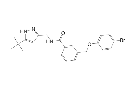 3-[(4-bromophenoxy)methyl]-N-[(5-tert-butyl-1H-pyrazol-3-yl)methyl]benzamide
