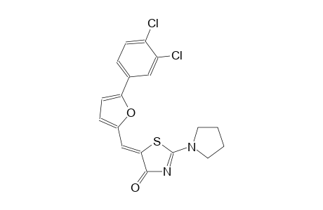(5Z)-5-{[5-(3,4-dichlorophenyl)-2-furyl]methylene}-2-(1-pyrrolidinyl)-1,3-thiazol-4(5H)-one