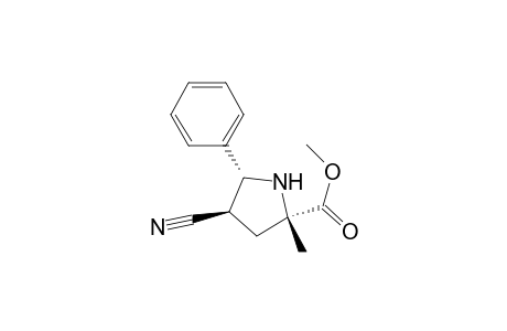 Proline, 4-cyano-2-methyl-5-phenyl-, methyl ester, (2.alpha.,4.beta.,5.alpha.)-(.+-.)-