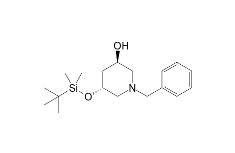 (3R,5R)-5-[tert-butyl(dimethyl)silyl]oxy-1-(phenylmethyl)-3-piperidinol