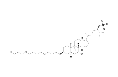 [(3R,6R)-6-[(3S,5R,7R,8R,9S,10S,13R,14S)-3-[3-[4-(3-aminopropylamino)butylamino]propylamino]-7-hydroxy-10,13-dimethyl-2,3,4,5,6,7,8,9,11,12,14,15,16,17-tetradecahydro-1H-cyclopenta[a]phenanthren-17-yl]-2-methylheptan-3-yl] hydrogen sulfate