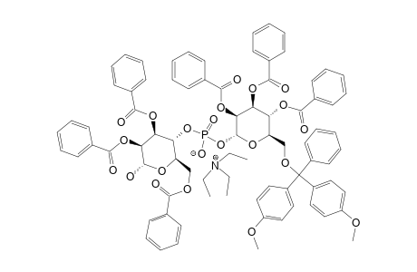 #4;2,3,6-TRI-O-BENZOYL-ALPHA-D-MANNOPYRANOSYL-4-[2,3,4-TRI-O-BENZOYL-6-O-(PARA,PARA'-DIMETHOXYTRITYL)-ALPHA-D-MANNOPYRANOSYL-PHOSPHATE]-TRIETHYLAMMONIUM-SALT