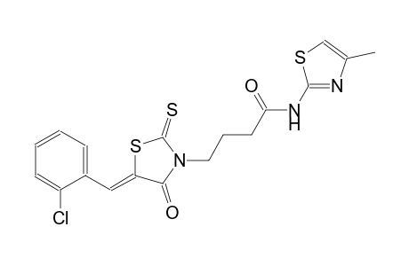 4-[(5Z)-5-(2-chlorobenzylidene)-4-oxo-2-thioxo-1,3-thiazolidin-3-yl]-N-(4-methyl-1,3-thiazol-2-yl)butanamide
